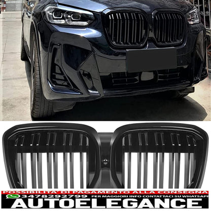 adatto per bmw ix3 g08 lci sport griglia radiatore doppia barra griglia lucida nero-mostra il titolo originaletesto originalepasst für bmw ix3 g08 lci sport kühlergrill doppelsteg grill glanz schwarz AUTOELEGANCERICAMBI