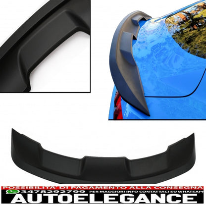 Trunk Spoiler Suitable for Ford Mustang Mk6 Sixth Generation (2015-2020) GT500 Design Matte Black 