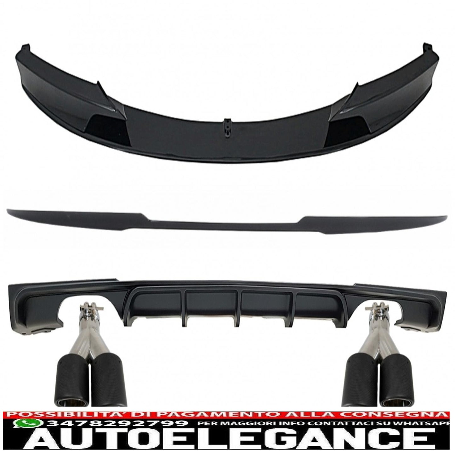 body kit extensions suitable for bmw 3 series f30 (2011-2019) sedan m design with trunk spoiler 