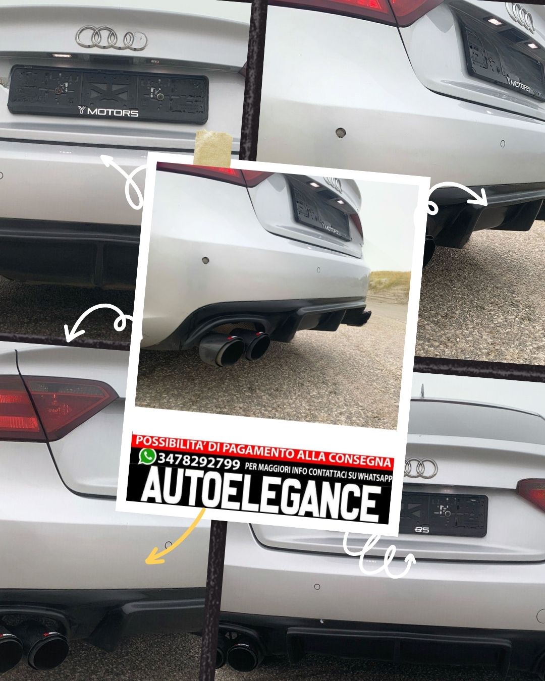SPOILER COMPATIBLE FOR AUDI A5 SPORTBACK 2012-2016 (not for s-line) 