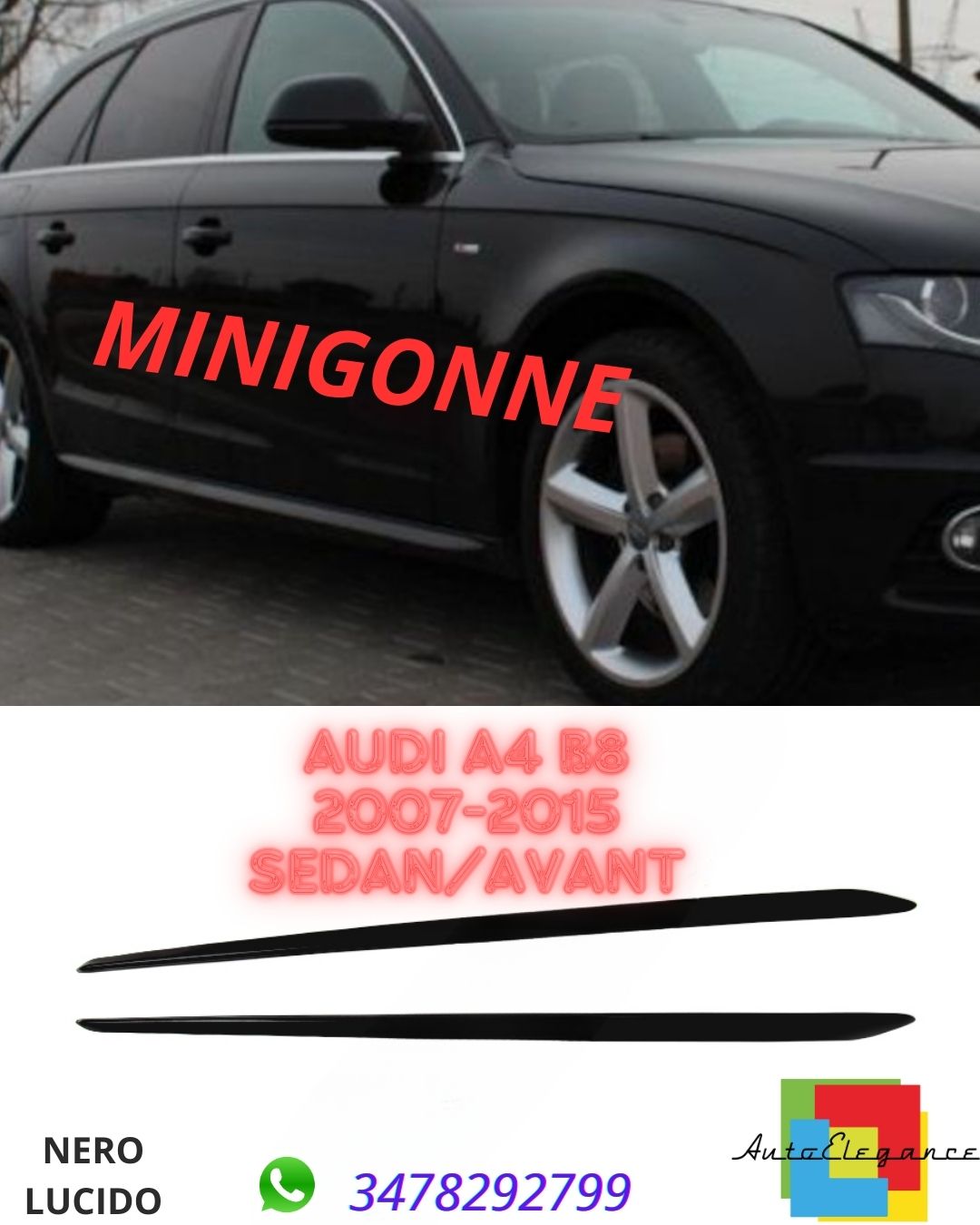 ✨SKIRT SUITABLE FOR Audi A4 B8 2007-2015 Sedan/Avant✨ 