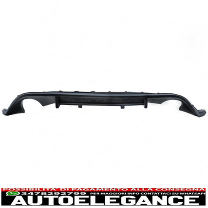 diffusore paraurti posteriore con doppia uscita per terminali di scarico singoli adatto per vw golf 7 vii (2013-2016) design gti