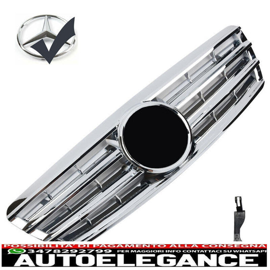 La griglia del radiatore sportiva Grill è adatta per Mercedes W203 S203 cromata