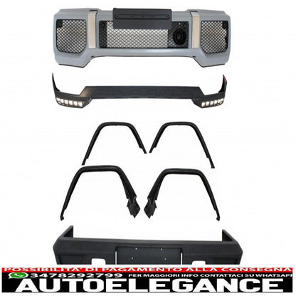 Complete conversion body kit with spoiler extension led drl suitable for mercedes g class w463 (1989-2017) g63 g65 design 