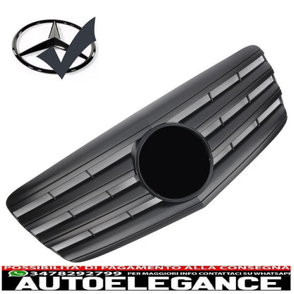 Griglia del radiatore sportiva per Mercedes W211 S211 E del 2006 nero opaco