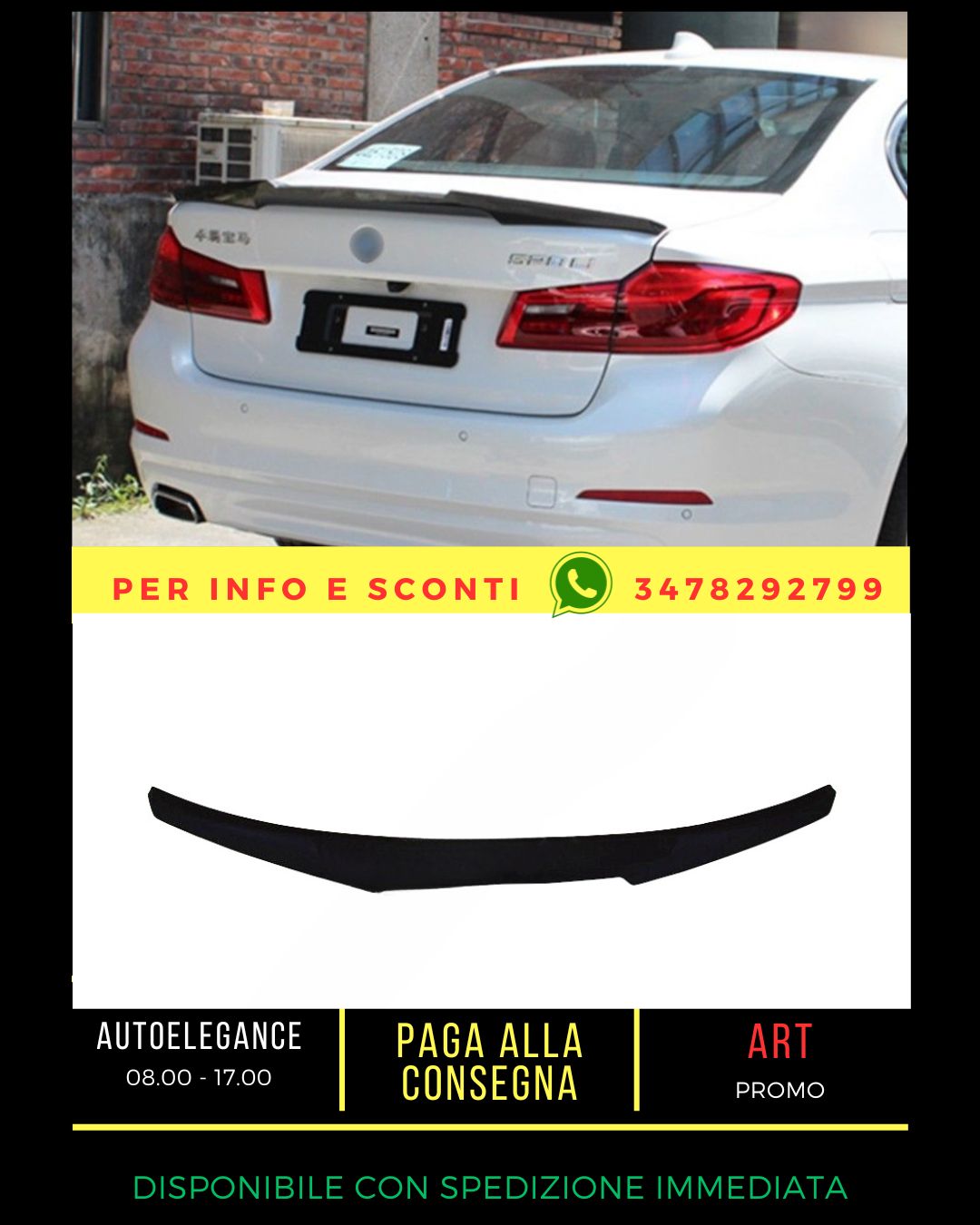 ✨SPOILER ADATTO PER BMW 5 G30 2017+ Sedan✨