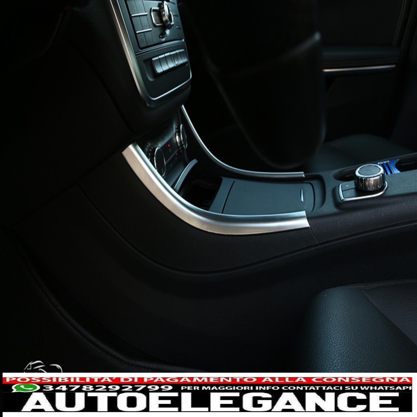 chrome center console frame mask for mercedes a, cla and gla - show original titleoriginal textchrom rahmen blende mittelkonsole für mercedes a, cla und gla