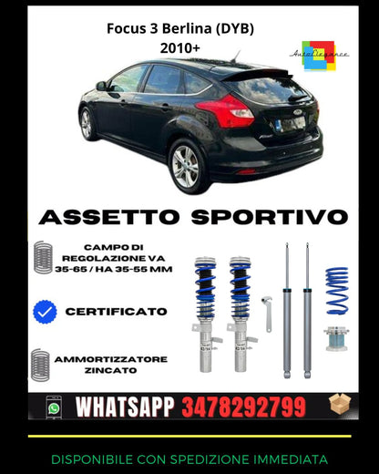 🔥Assetto sportivo ADATTO PER FORD Focus 3 Berlina (DYB)  2010+🔥