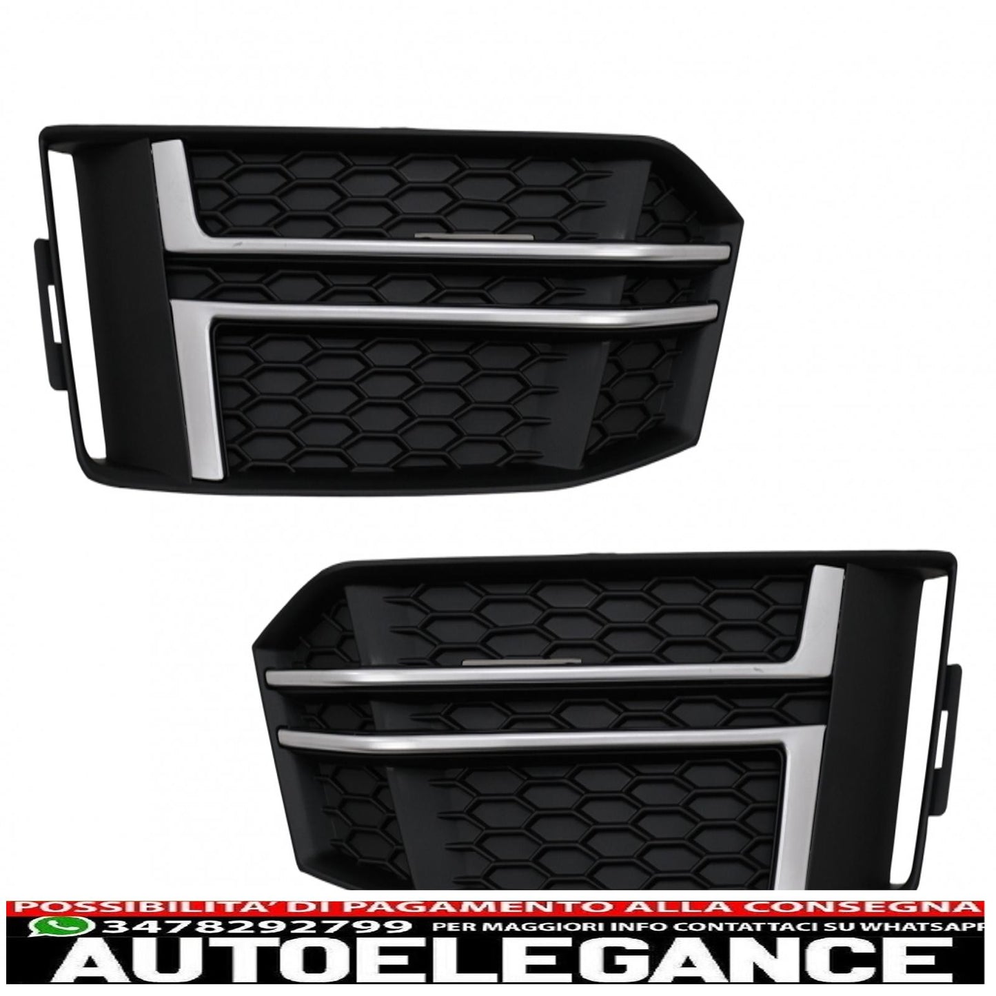 coperture inferiori della griglia del paraurti griglie laterali adatte per audi a4 b9 berlina avant (2016-2018) s-line AUTOELEGANCERICAMBI