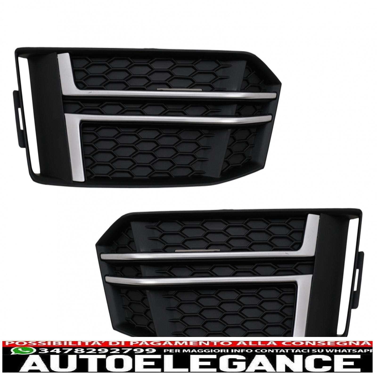 coperture inferiori della griglia del paraurti griglie laterali adatte per audi a4 b9 berlina avant (2016-2018) s-line AUTOELEGANCERICAMBI