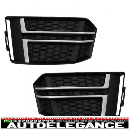coperture inferiori della griglia del paraurti griglie laterali adatte per audi a4 b9 berlina avant (2016-2018) s-line AUTOELEGANCERICAMBI