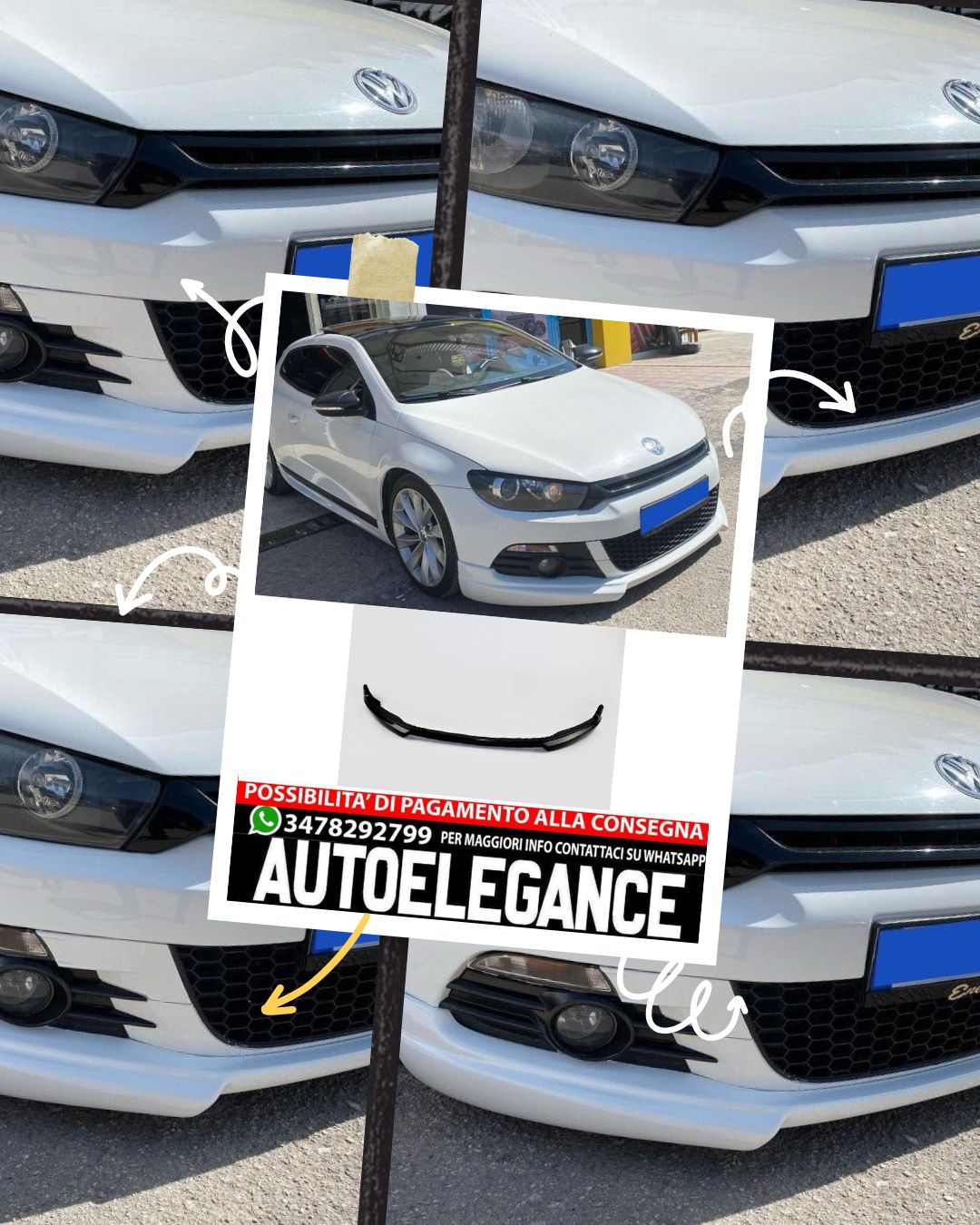 SPOILER adatto per VW SCIROCCO 2008-2014
