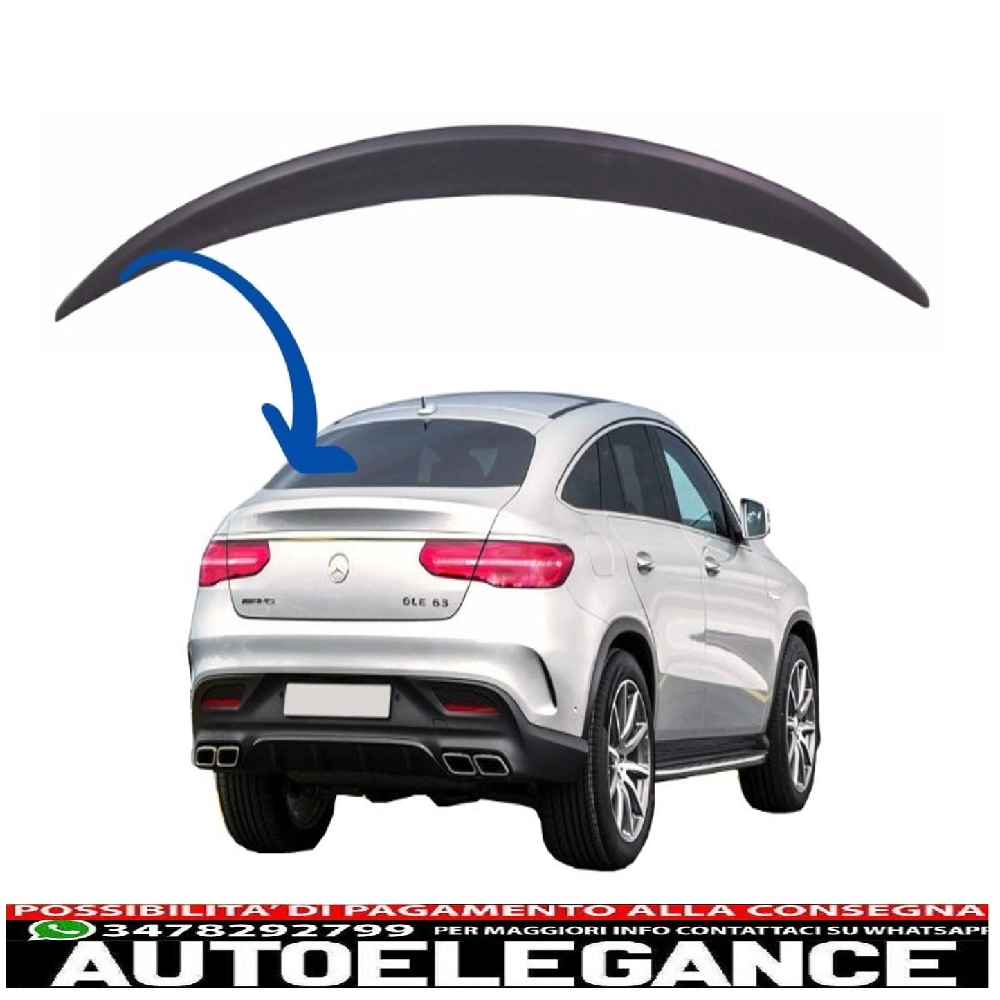 trunk spoiler suitable for mercedes gle coupe c292 (2015-2019) 