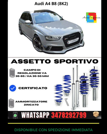 🔥Assetto sportivo ADATTO per Audi A4 B8 (8K2)🔥
