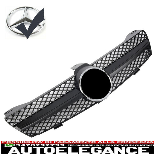 Griglia del radiatore sportiva per Mercedes W219 CLS 2004-2008 nero opaco