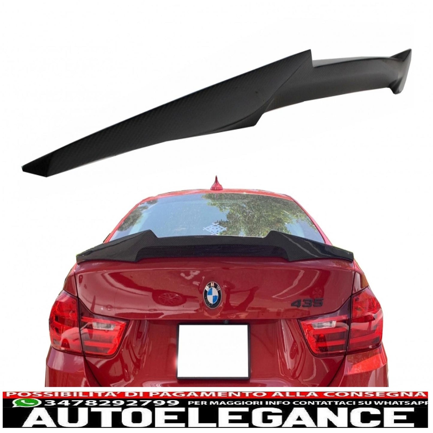 trunk spoiler suitable for bmw 4 series coupe f32 (2013-2019) m4 csl design carbon 