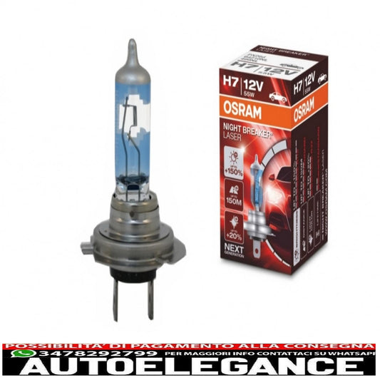osram night breaker laser h7 lampada frontale alogena 64210nl 12v 55w (1 pezzo)