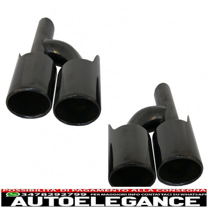 Black exhaust tips suitable for mercedes c class e class s class cls sl slk w204 w211 w221 w219 e63 c63 design