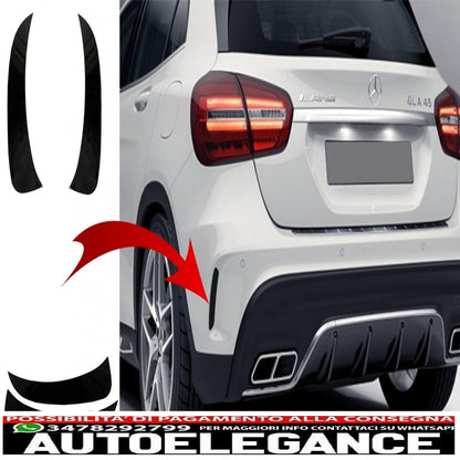 Alette paraurti posteriori alette laterali flic adatte per mercedes gla x156 gla250 gla45 (2014-up) edizione nera AUTOELEGANCERICAMBI