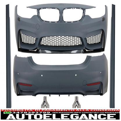 complete body kit suitable for bmw 4 series f32 f33 coupe cabrio (2013-2019) with m4 design carbon fiber exhaust tips