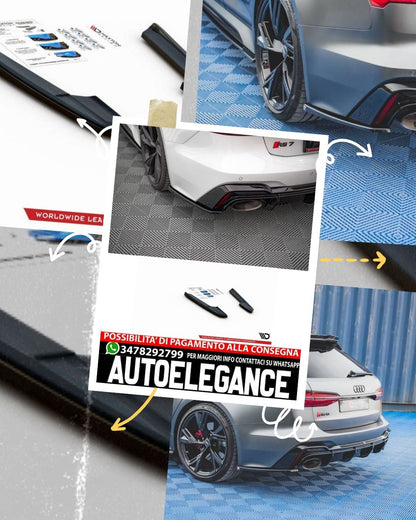 SPLITTER LATERALI POSTERIORI ADATTO PER V.2 AUDI RS6 C8 / RS7 C8  (2019- )