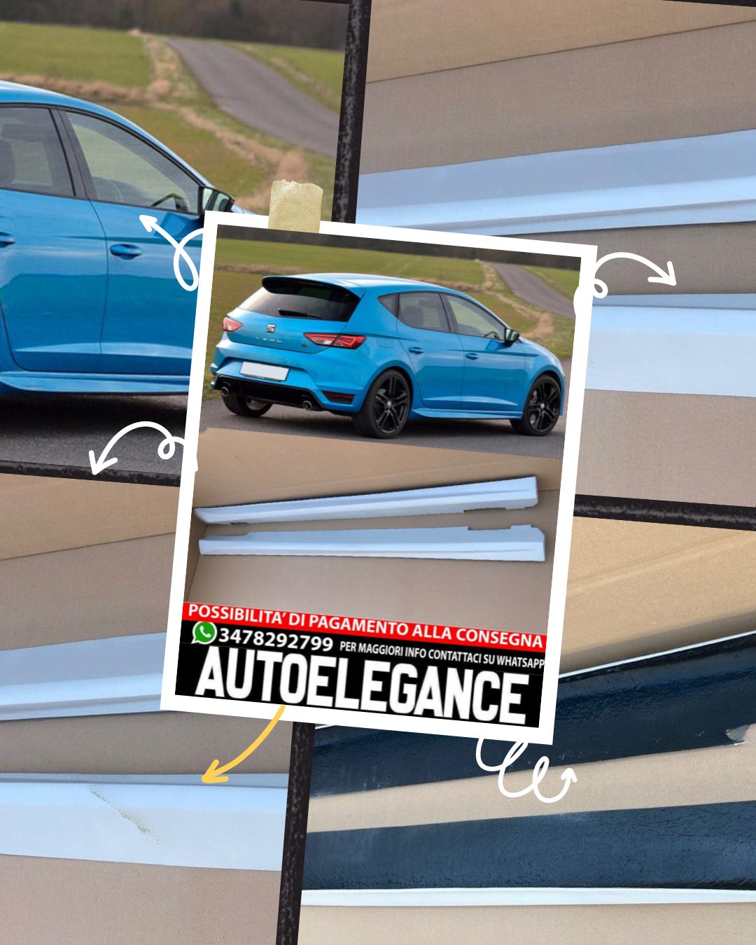MINIGONNE LATERALI  ADATTE PER SEAT LEON MK3 5F