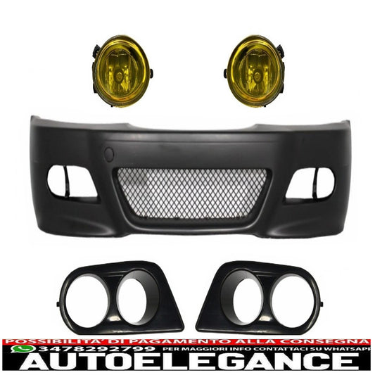 paraurti anteriore con fendinebbia e coperture dei condotti dell'aria adatto per bmw serie 3 coupé cabrio berlina station wagon e46 (1998-2004) design m3