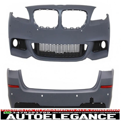 paraurti anteriore senza fendinebbia con paraurti posteriore adatto per bmw serie 5 f11 touring (2011-2014) design m-technik