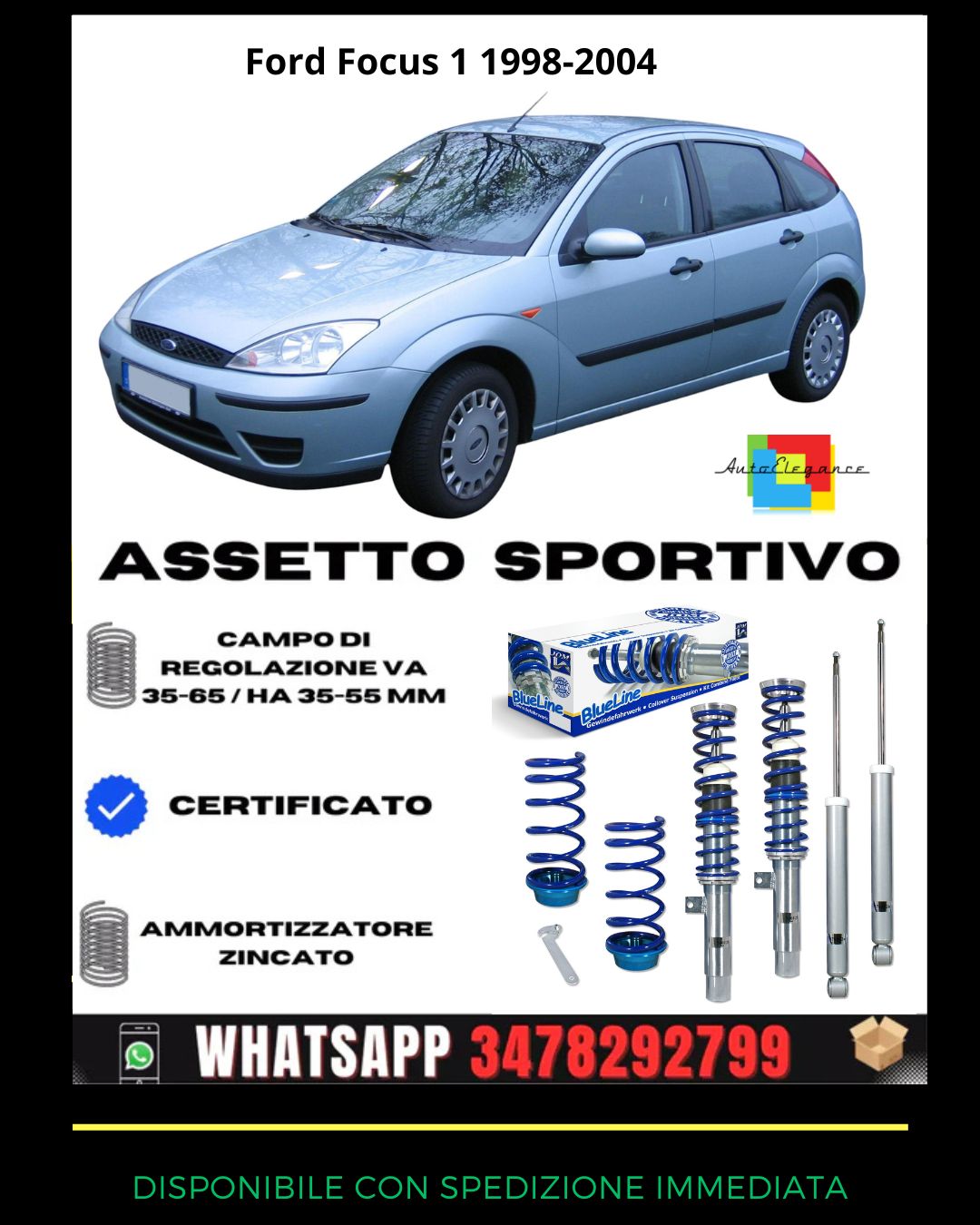 🔥Assetto sportivo PER Ford Focus 1 1.4,1.6, 1.8, 2.0 1.8TD 1998-2004🔥