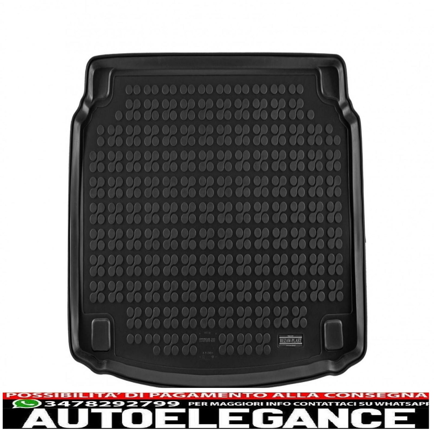 Black rubber boot mat suitable for hyundai i30 iii (2016 -) i30n iii (2019-) hatchback black 