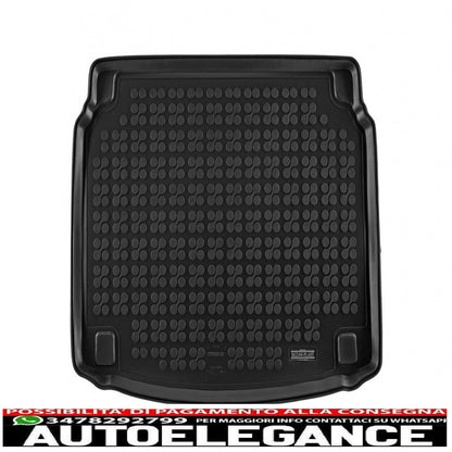 Black rubber boot mat suitable for hyundai i30 iii (2016 -) i30n iii (2019-) hatchback black 