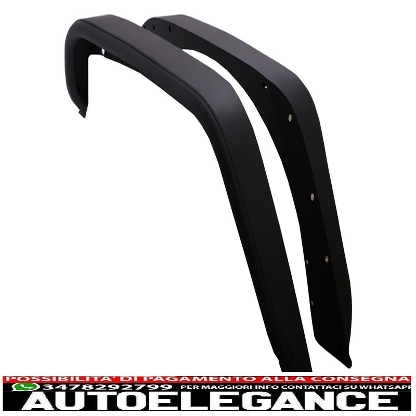 Flat Steel Rear Mud Flaps with Crusher Tube Fit for Jeep Wrangler / Rubicon JK (2007-2017) 