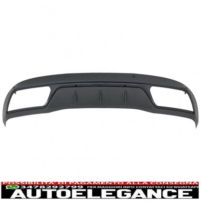 diffusore paraurti posteriore adatto per mercedes classe c w205 s205 (2014-2018) c63 look shadow black solo per paraurti standard