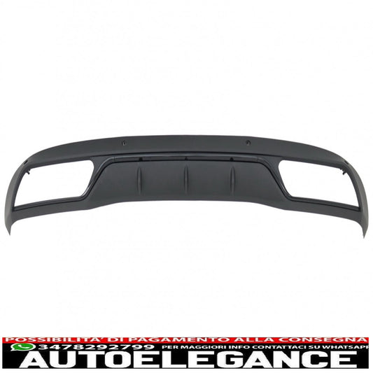 diffusore paraurti posteriore adatto per mercedes classe c w205 s205 (2014-2018) c63 look shadow black solo per paraurti standard
