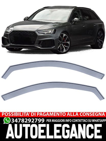 Aftermarket Black Smoke Windscreen Rain Deflector Compatible with Audi A4 8W B9 from 15 