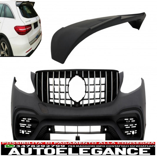paraurti anteriore con spoiler posteriore sul tetto adatto per mercedes glc x253 suv (2015-2019) glc 63 design