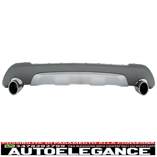 diffusore posteriore con terminali di scarico adatti per bmw x1 suv f48 (06.2015-up) m design sportivo