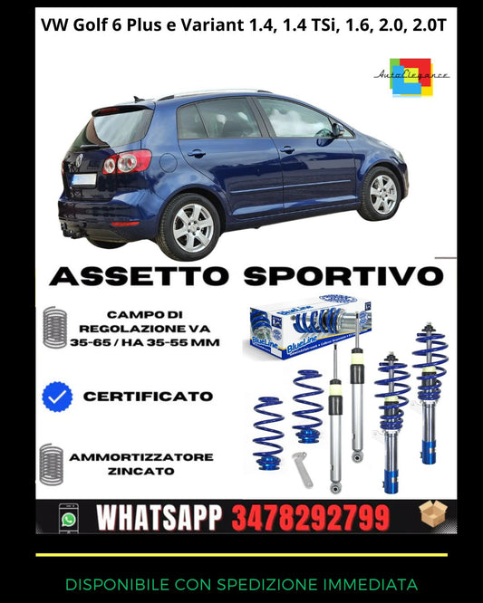🔥Assetto sportivo PER VW Golf 6 Plus e Variant 1.4, 1.4 TSi, 1.6, 2.0🔥