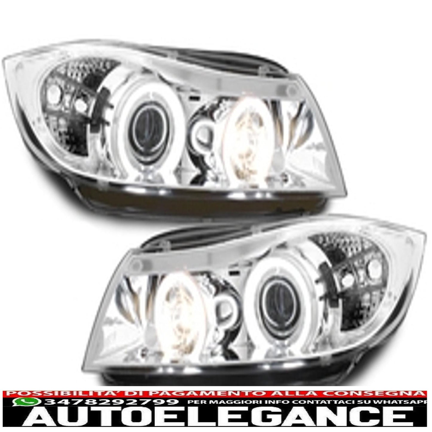 headlights suitable for bmw e90/e91 3er_2 ccfl halo chrome_rims 