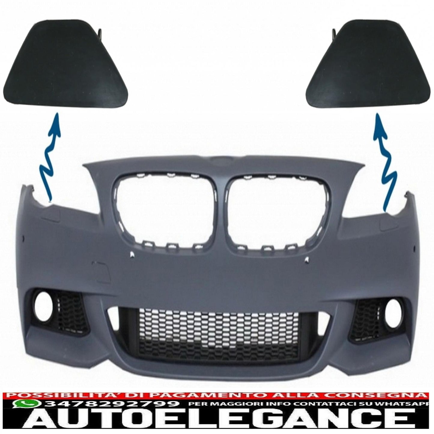 set of covers for headlight washer system bumper sra suitable for bmw 5er f10 f11 11+ (right and left)
