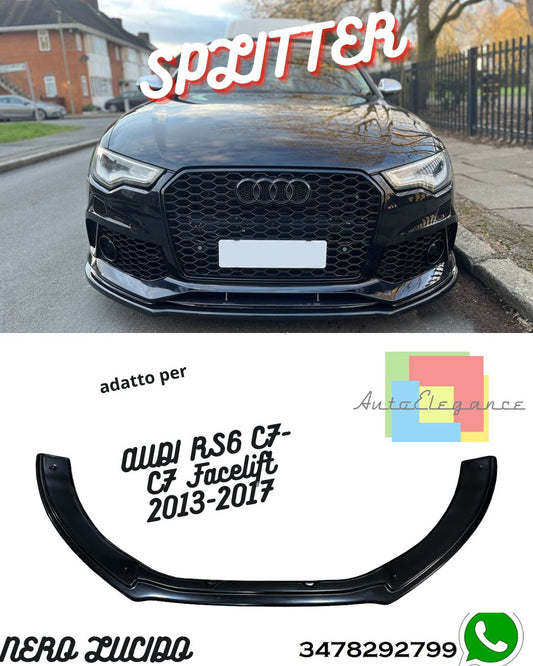 Splitter Anteriore AUDI RS6 C7-C7 Facelift 2013-2017 Con ABE TÜV