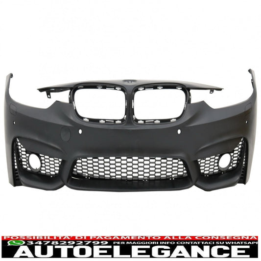 paraurti anteriore adatto per bmw serie 3 f30 f31 non lci e lci (2011-2018) m3 sport evo design con alloggiamento fendinebbia