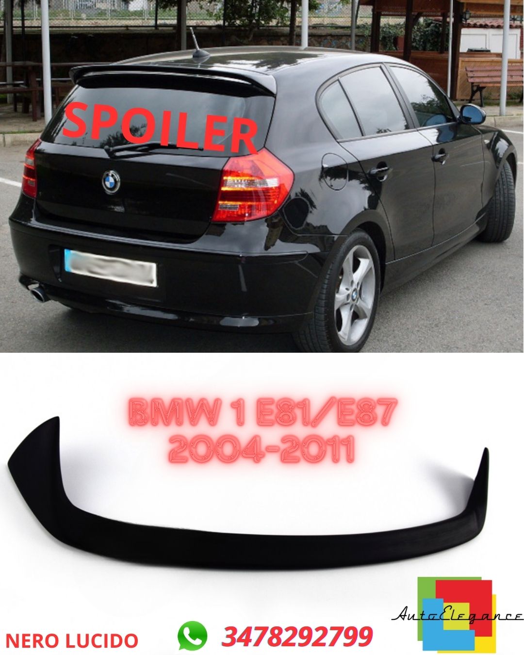 ✨ SPOILER ADATTO PER BMW 1 E81/E87 2004-2011✨