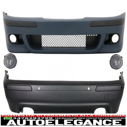 body kit suitable for bmw e39 5 series (1995-2003) with m5 design fog lights clear chrome