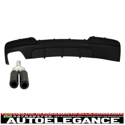 matte carbon fiber exhaust tip air diffuser suitable for bmw 5 series f10 f11 sedan touring (2011-2017) m design