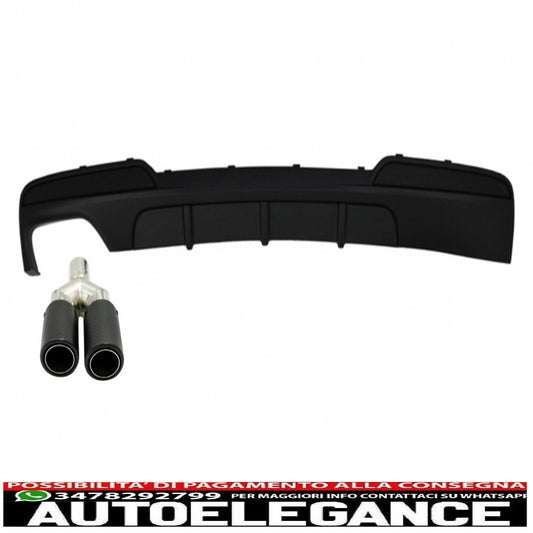 matte carbon fiber exhaust tip air diffuser suitable for bmw 5 series f10 f11 sedan touring (2011-2017) m design