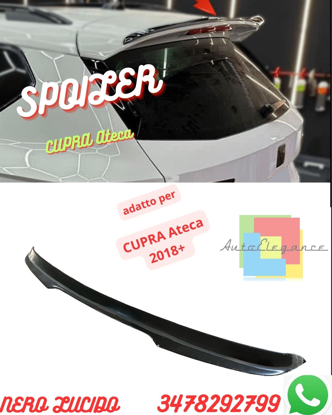 ✨✨Alerón de techo APTO PARA CUPRA Ateca 2018+ ✨✨