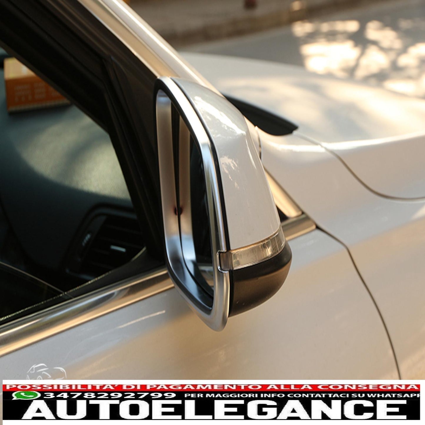 telaio specchietti argento cromato per bmw serie 3 f30 e f31-mostra il titolo originaletesto originalespiegelrahmen blenden chromsilber für bmw 3er f30 und f31