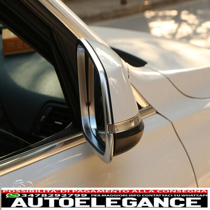 telaio specchietti argento cromato per bmw serie 3 f30 e f31-mostra il titolo originaletesto originalespiegelrahmen blenden chromsilber für bmw 3er f30 und f31