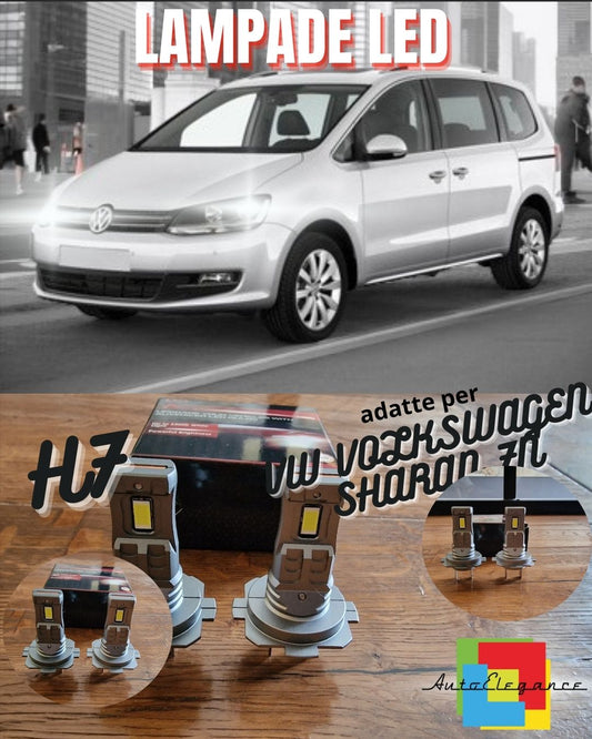 H7 LED KIT FOR VW VOLKSWAGEN SHARAN 7N 6000K WHITE CANBUS LOW BEAM